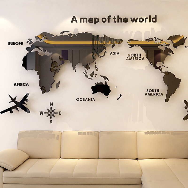 Office Furniture World - Наклейки на стену с картой мира,