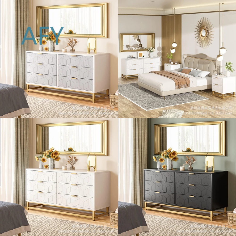 Office Furniture Ikea - Новый деревянный комод с шестью ящиками