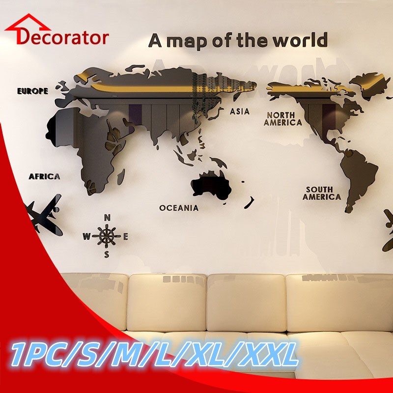 Office Furniture World - Скандинавская карта мира, акриловая 3D настенная