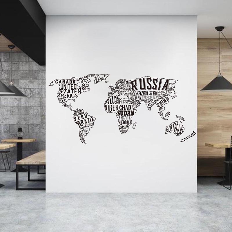 Большая карта мира, наклейка н – обзор и цена Office Furniture World