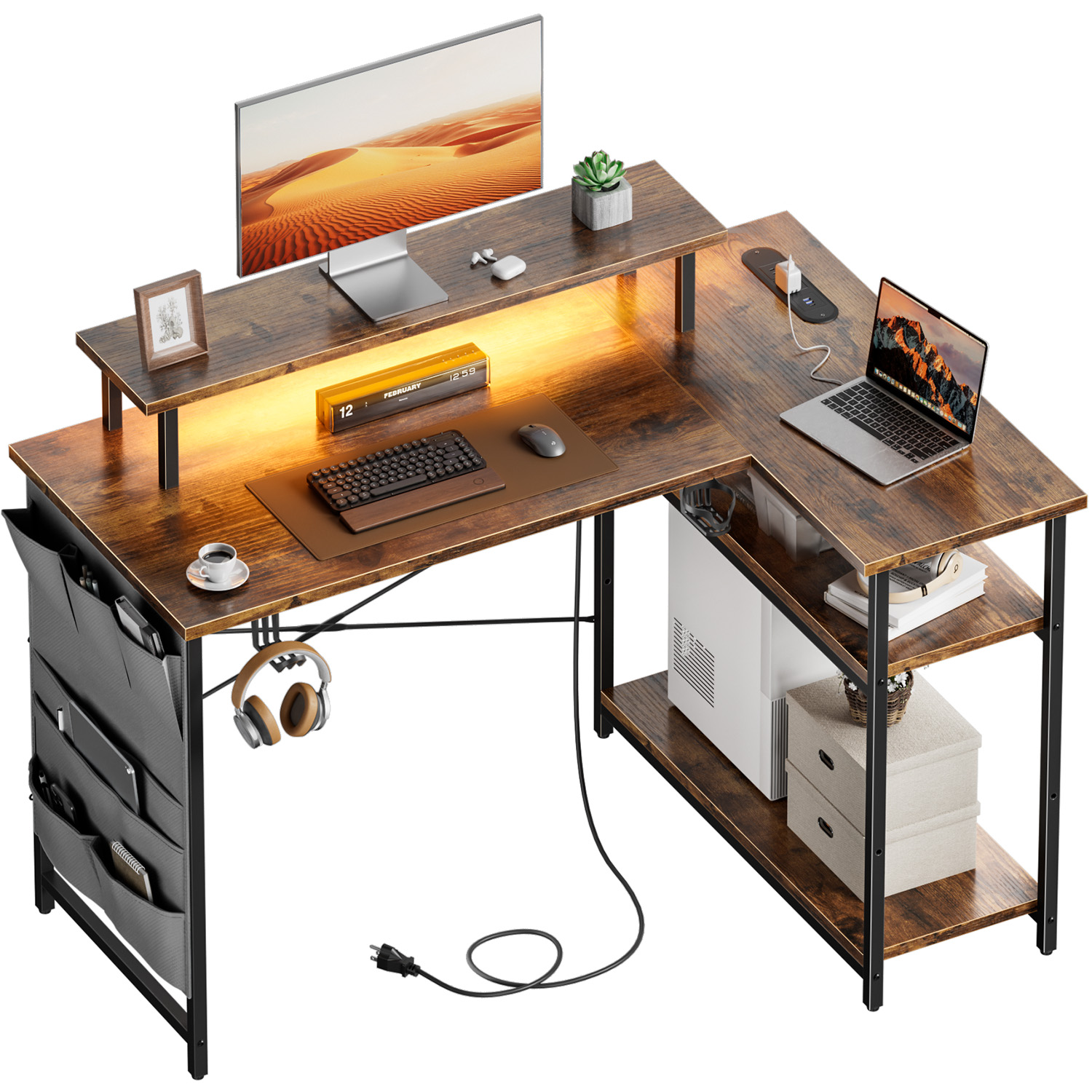 Г-образный компьютерный стол с – обзор и цена Office Furniture Plan