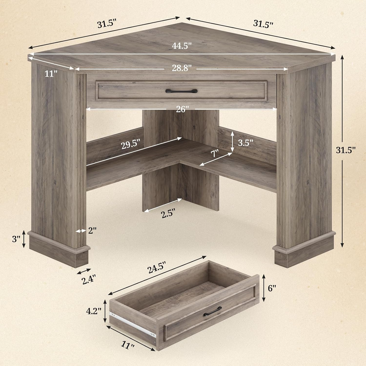 Треугольный компьютерный стол  – обзор и цена Office Furniture For Small Spaces