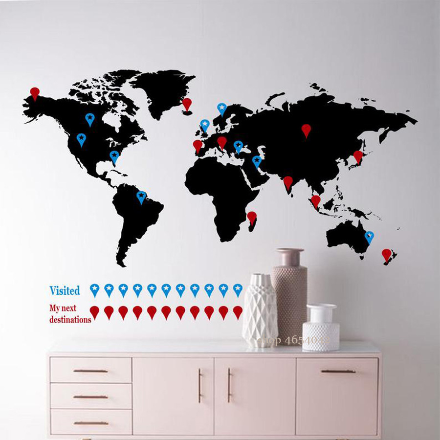 Большая карта мира Наклейка на – обзор и цена Office Furniture World