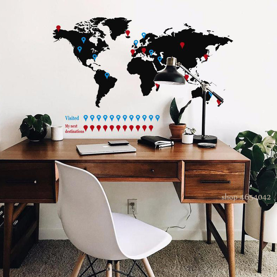 Большая карта мира Наклейка на – обзор и цена Office Furniture World