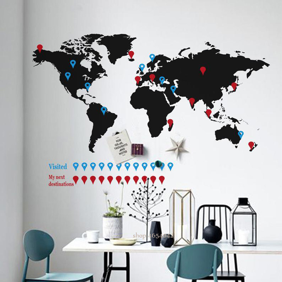 Большая карта мира Наклейка на – обзор и цена Office Furniture World
