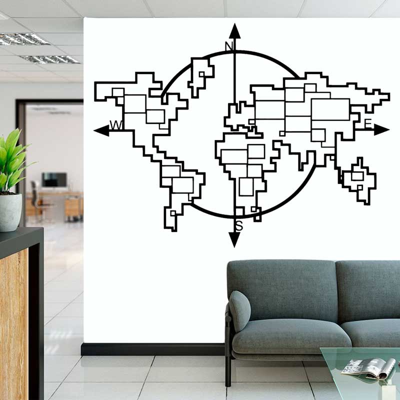 Геометрическая карта мира, ком – обзор и цена Office Furniture World